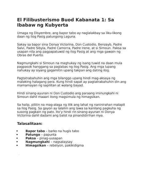 kabanata 21 el filibusterismo buod